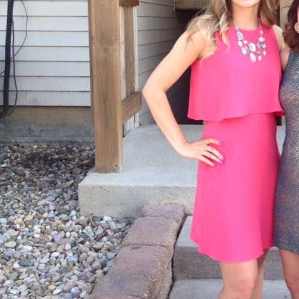 Hot Pink Peplum Dress